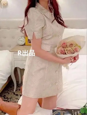 amerge. JQ 레트로 원피스 상의 스커트