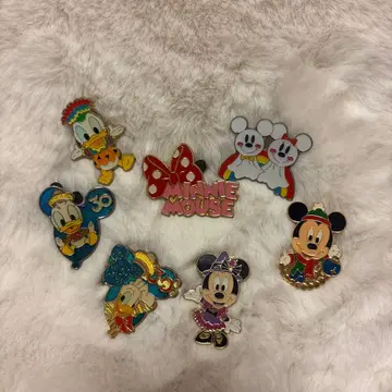 미키 미니 도날드 핀 배지 7개 세트