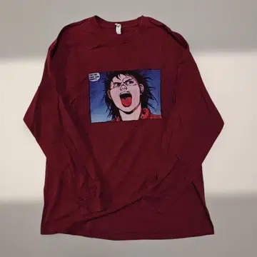 ALSTYLE XL 버건디 AKIRA 롱 슬리브 T 셔츠