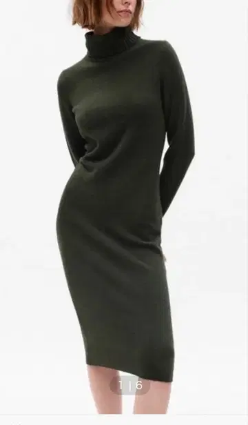 GAP 편안함과 아름다움을 선사하는 스테디셀러 니트 원피스 카키