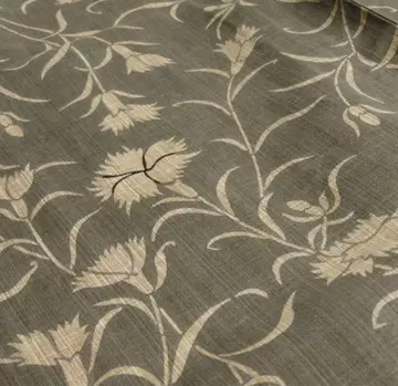 [미사용에 가까움] 짓센 쇼엔젠 코몬 유카타 카네이션 브라운 이세탄 맞춤