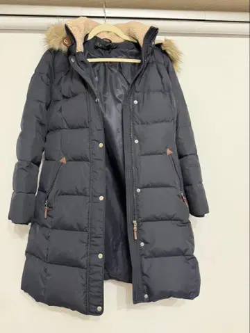 컨디션 최상 로렌 랄프 로렌 롱 후드 부착 다운 코트