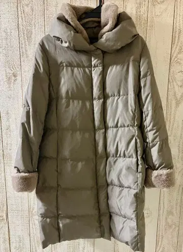 유나이티드 애로우즈 롱 다운 코트 베이지 UNITED ARROWS