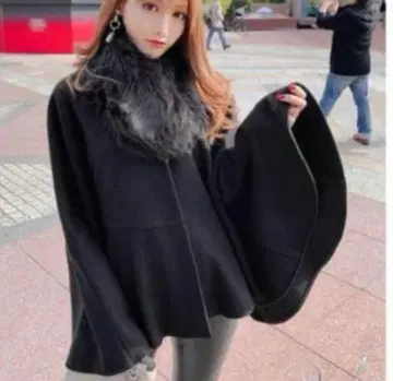 [ 새상품급 ] rady 판초 퍼 블랙 블랙