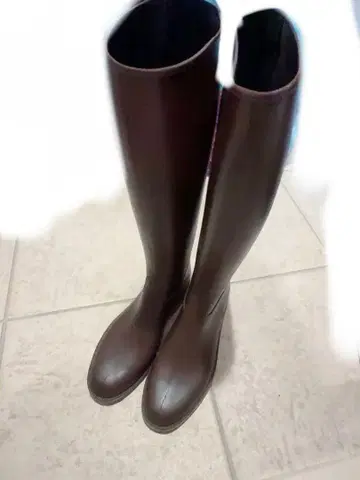 DAFNA 브라운 롱 부츠 사이드 슬릿