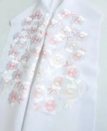 카토만 미후지 하나누이 순수 실크 자수 장식용 깃