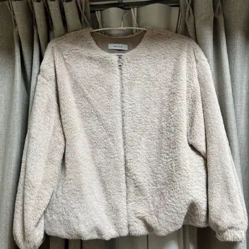 핑크 베이지 보아 자켓 M 사이즈