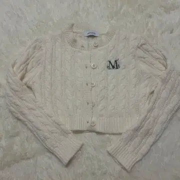 Mucent 무센트 케이블 니트 가디건 크롭