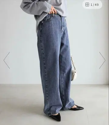 커브 데님 팬츠 evernavy 에버네이비