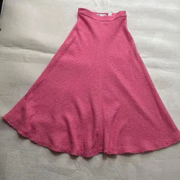 새상품 ZARA 트위드 롱 스커트 플레어 핑크