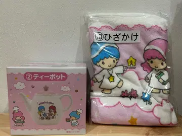 산리오 키키라라 행운 복권 찻주전자 무릎 담요 2종 세트