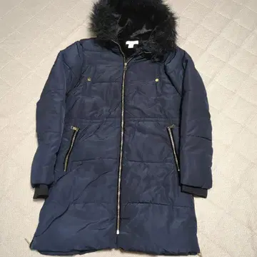 H&M 새상품급 네이비 후드 부착 다운 자켓