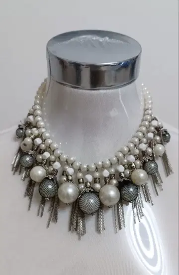 빈티지풍 펄 목걸이