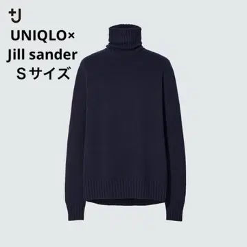 유니클로 +J 미들 게이지 캐시미어 블렌드 터틀넥 스웨터 S