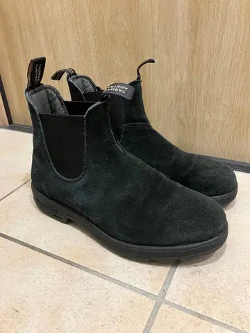 블런드스톤 사이드 고어 부츠 블랙 스웨이드