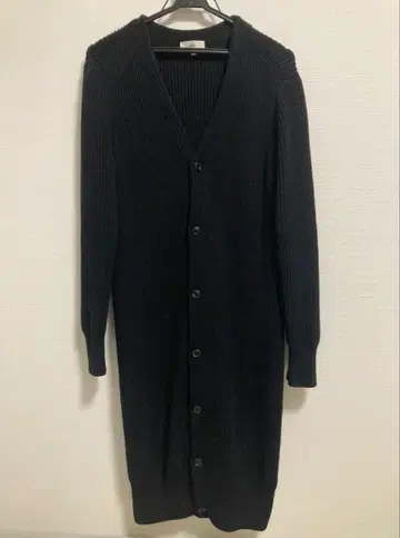 HYKE 니트 롱 가디건 블랙