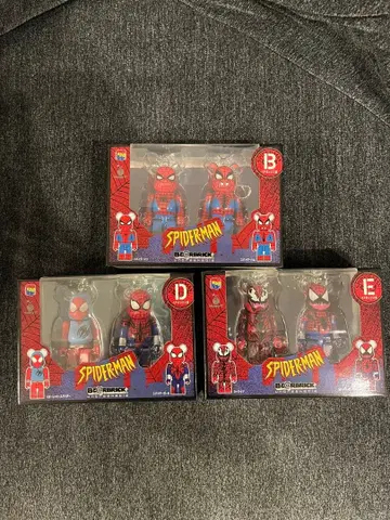 베어브릭 100% 스파이더맨 베놈 해피 복권 B상 D상 E상