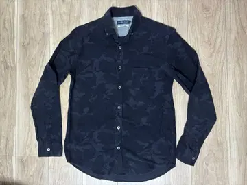 SHIPS COLORS 쉽스 블랙 계열 카모플라주 셔츠 M