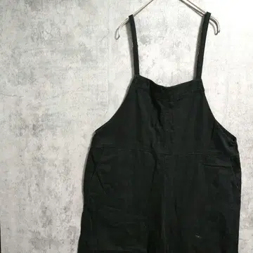 살로펫 오버롤 와이드 스트레이트 팬츠 캐주얼 블랙