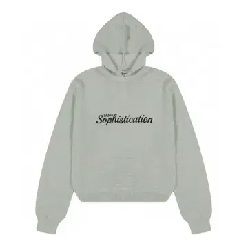 Urban sophistication 그레이 후드 부착 니트 후드티