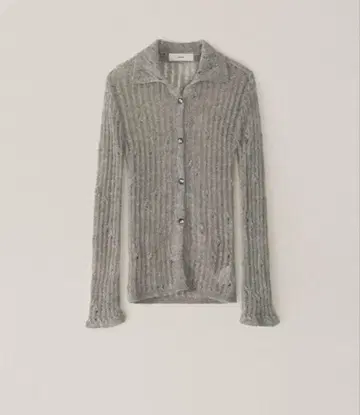 OHOTORO Feather Damage Cardigan gray