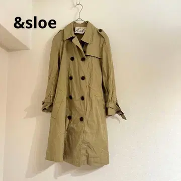 [ sloe ] 롱 트렌치코트 더블 버튼 S 베이지 아우터 겉옷