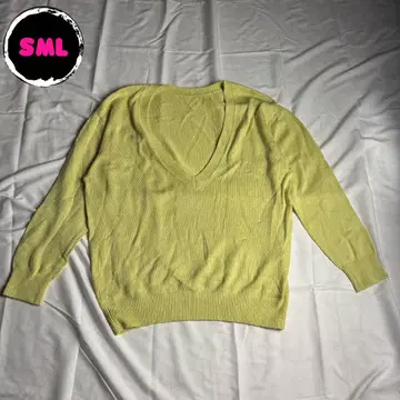 실크 100% 유나이티드 애로우즈 V넥 스웨터 개성 컬러