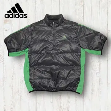 adidas 골프 반팔 다운 피스테 하프 지퍼 풀오버