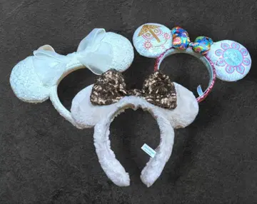 미니 마우스 귀 모양 머리띠 3종 세트