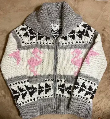 RHC Ron Herman 론 헤르만 플라밍고 패턴 카우친 니트 XS