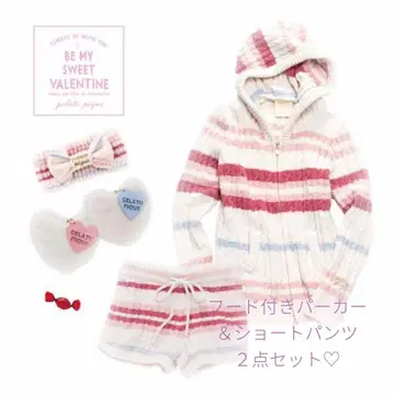 레어템 gelato pique 발렌타인 한정판 후드티 & 숏팬츠 새상품