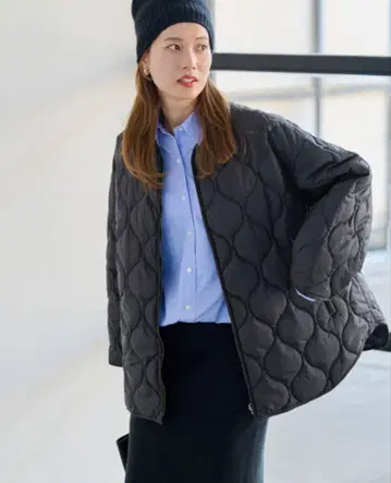 FRAMeWORK 2WAY 퀼팅 블루종