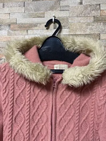 핑크하우스 니트 후드티 M 사이즈 핑크