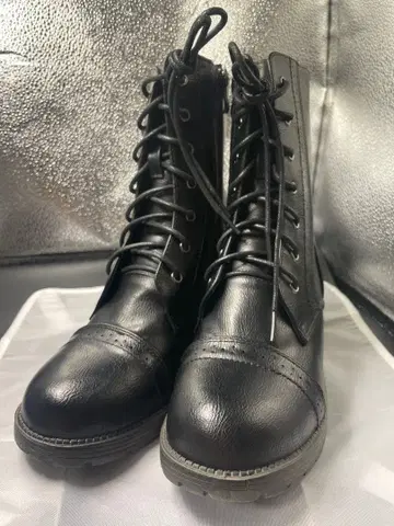 미사용 Felicia felice 페리카 레이스업 부츠 23.5cm