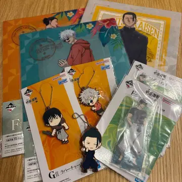 주술회전 제일복권 클리어 파일, 러버 참, 아크릴 스탠드