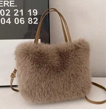 남은 1점 ZARA 장르 해외 브랜드 2way 퍼 숄더백 브라운