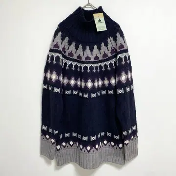 [ 새상품 ] niko and - 니코앤드 페어아일 터틀 니트 네이비