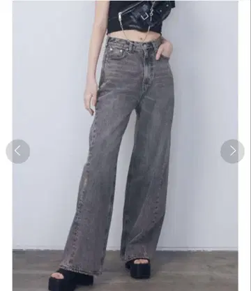 에모다 워시 루즈 청바지 그레이