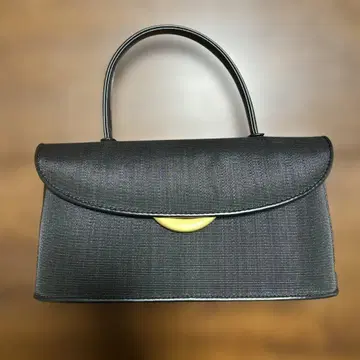 PRIDONNA  호스 헤어 포멀 백 골드 금장 장식 블랙