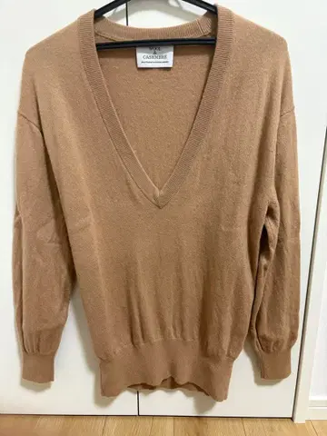 BEAUTY&YOUTH 울 캐시미어 딥 V넥 니트 브라운