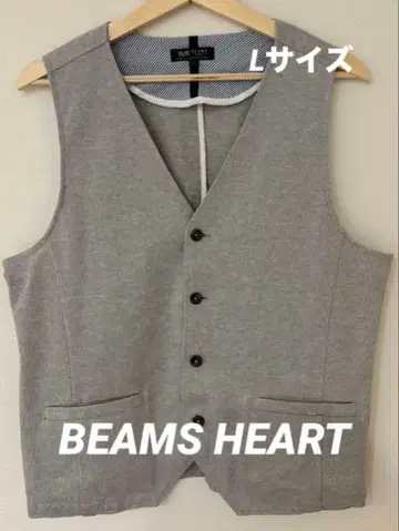 BEAMS HEART 그레이 베스트 L 사이즈