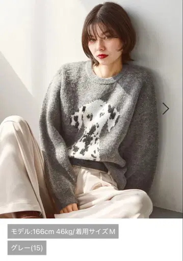 니코앤드 DOG 모듬 니트 풀오버 그레이 L