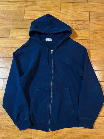 BIG JOHN 일본제 풀 집업 후드티 네이비 YKK 지퍼 00s