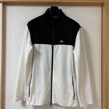 J.LINDEBERG 풀 지퍼 자켓 화이트/블랙