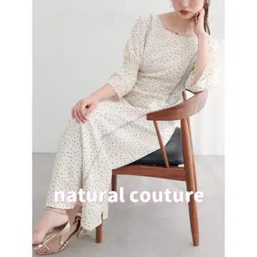 [택 포함 새상품] 내추럴 꾸뛰르 캔디 슬리브 파이핑 원피스