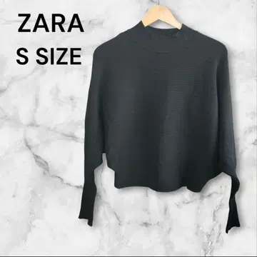 새상품급 ZARA 자라 니트 상의 긴팔 S 무지 블랙