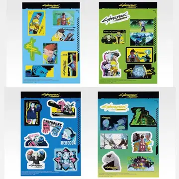 사이버 펑크 제일복권 G상 다이컷 스티커 4종류