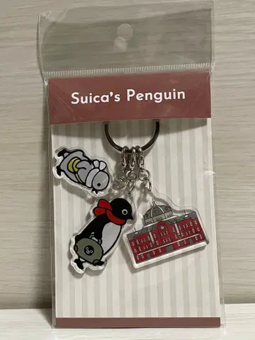 Suica 펭귄 3단 아크릴 키링 도쿄역사