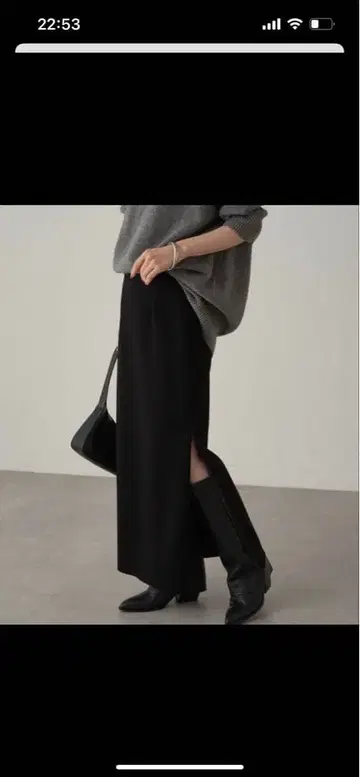 라운지 드레스 분또 ZIP 타이트 스커트 블랙