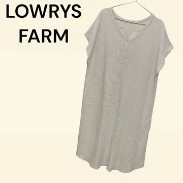 [ 로리즈팜 ] 서멀 원피스 ( F)와플 V넥 하프 버튼